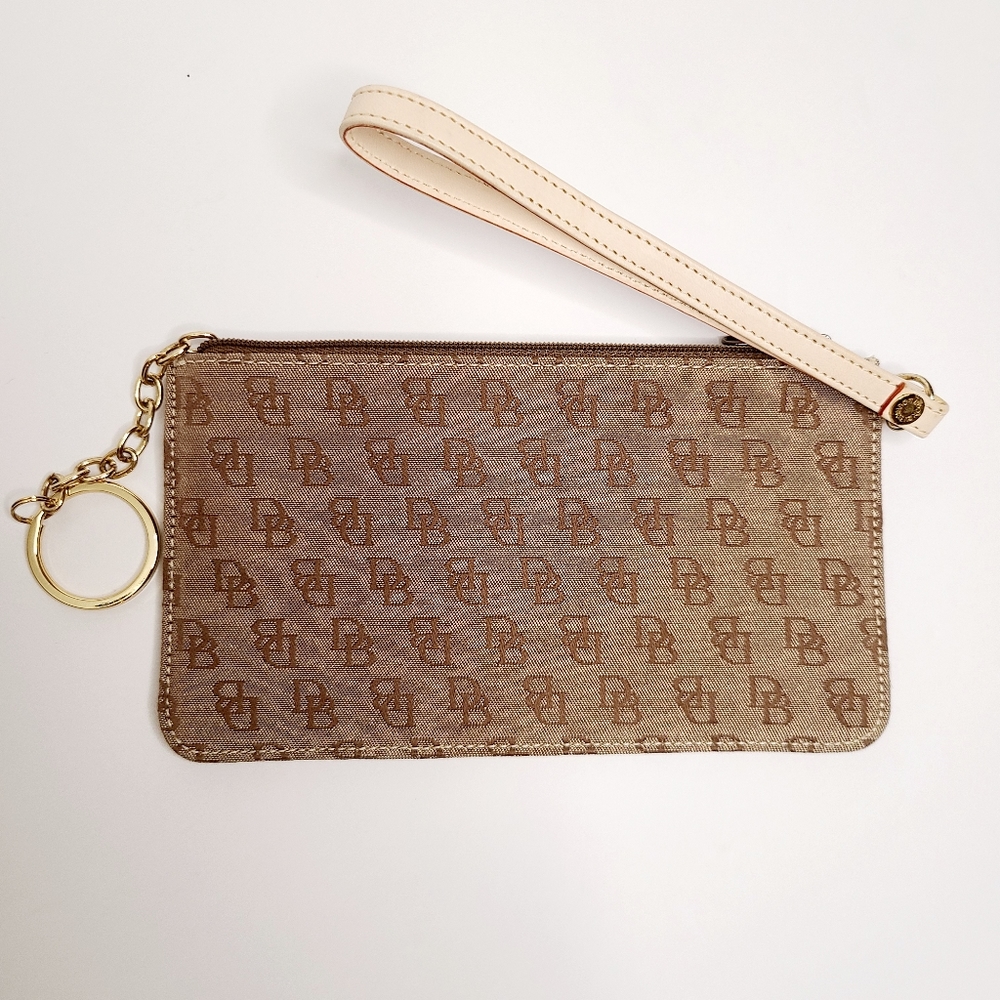 Dooney & Bourke Tan Logo Wristlet